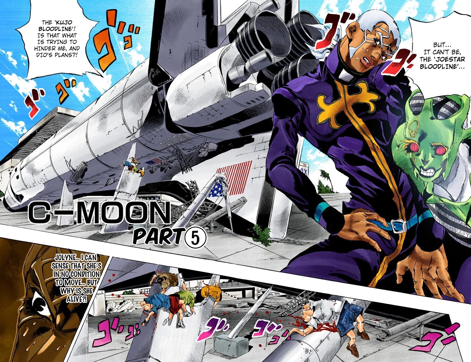 JoJo's Bizarre Adventure Part 6 - Stone Ocean (Official Colored) Chapter 145 page 3 - Chapter 145: C-Moon Part 5
