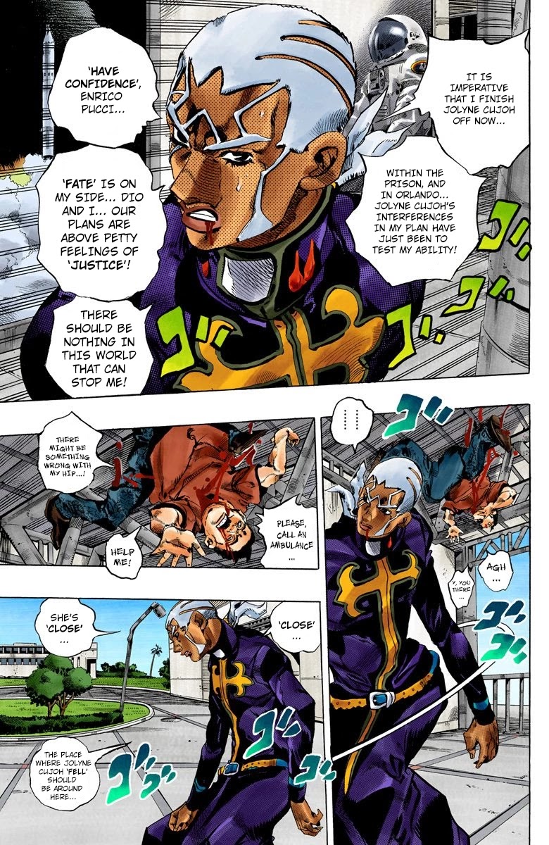 JoJo's Bizarre Adventure Part 6 - Stone Ocean (Official Colored) Chapter 145 page 5 - Chapter 145: C-Moon Part 5