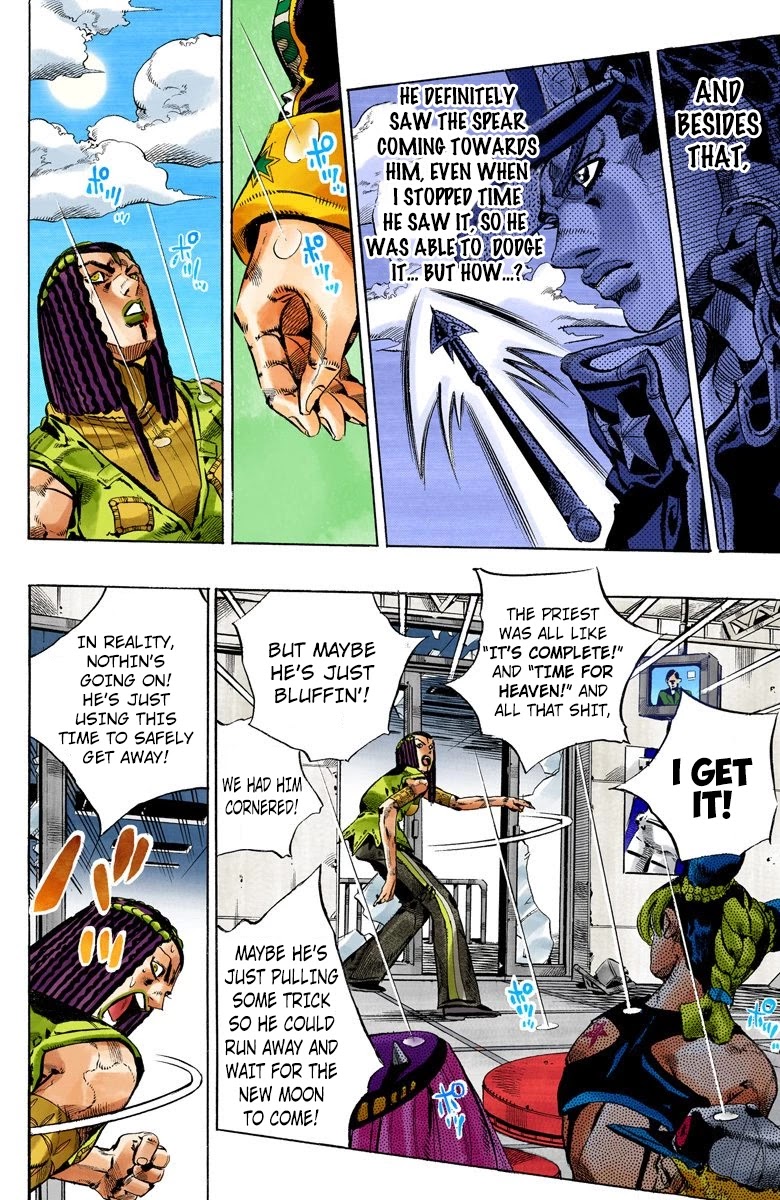 JoJo's Bizarre Adventure Part 6 - Stone Ocean (Official Colored) Chapter 149 page 9 - Chapter 149: Made In Heaven Part 1