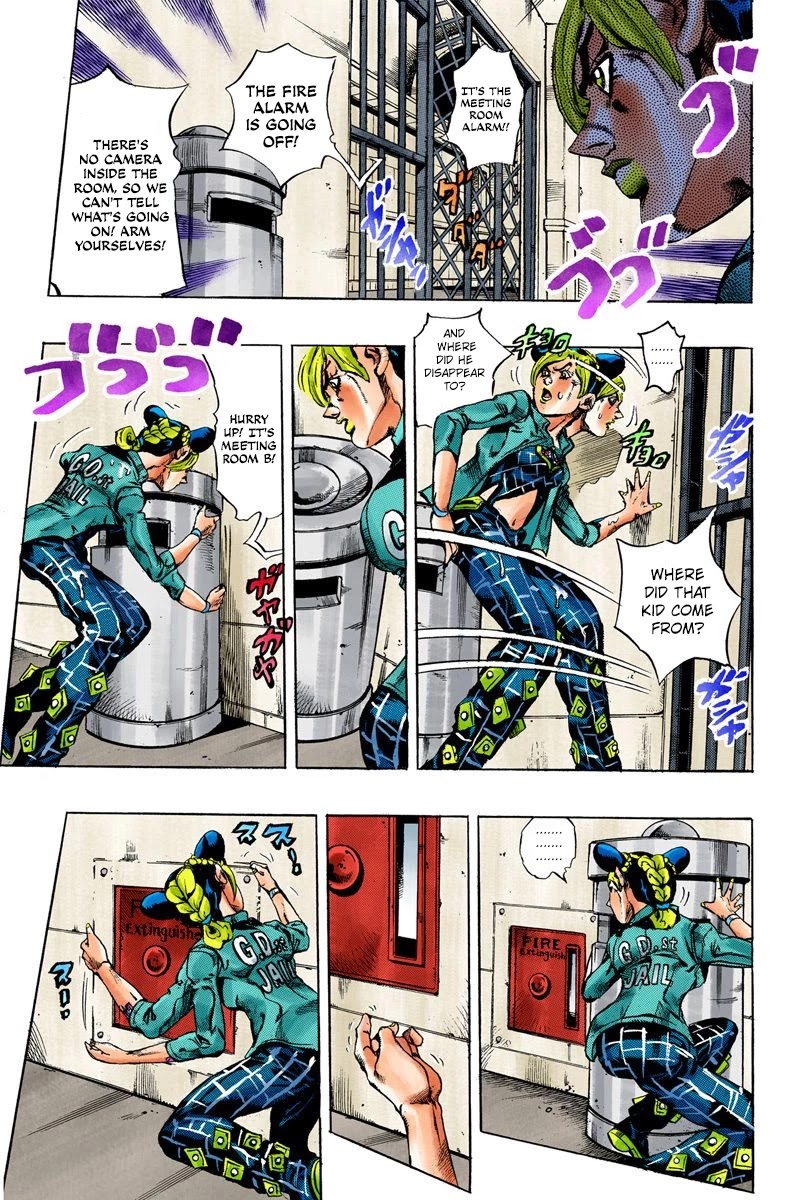 JoJo's Bizarre Adventure Part 6 - Stone Ocean (Official Colored) Chapter 15 page 5 - Chapter 15: The Visitor Part 5