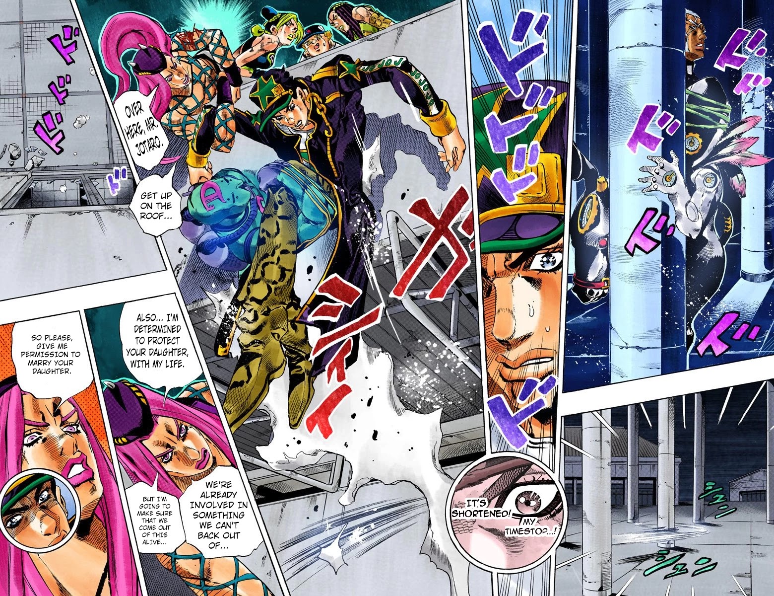 JoJo's Bizarre Adventure Part 6 - Stone Ocean (Official Colored) Chapter 150 page 20 - Chapter 150: Made In Heaven Part 2