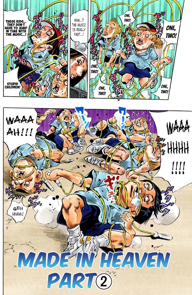 JoJo's Bizarre Adventure Part 6 - Stone Ocean (Official Colored) Chapter 150 page 3 - Chapter 150: Made In Heaven Part 2