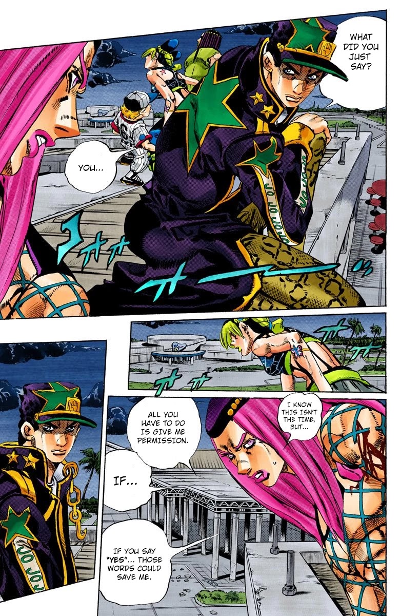 JoJo's Bizarre Adventure Part 6 - Stone Ocean (Official Colored) Chapter 151 page 4 - Chapter 151: Made In Heaven Part 3