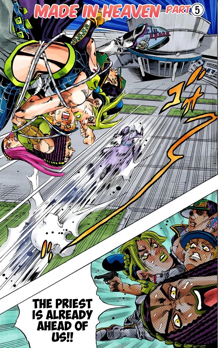 JoJo's Bizarre Adventure Part 6 - Stone Ocean (Official Colored) Chapter 153 page 1 - Chapter 153: Made In Heaven Part 5