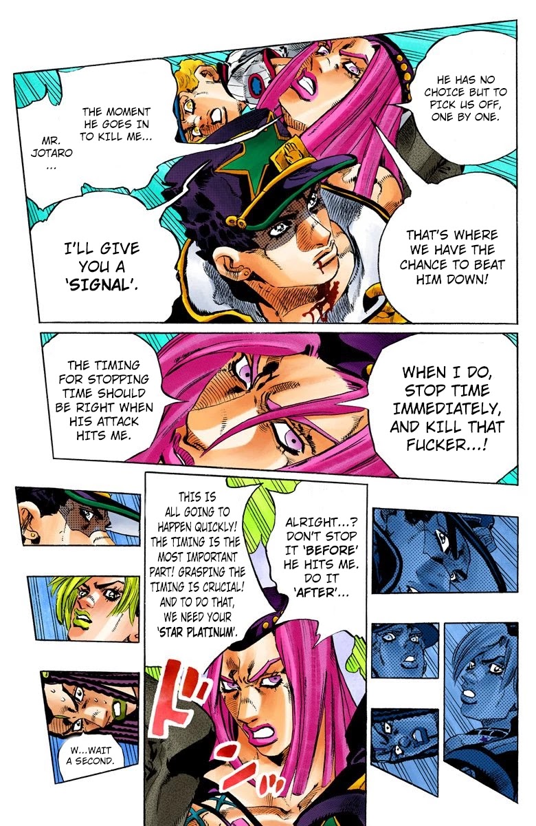 JoJo's Bizarre Adventure Part 6 - Stone Ocean (Official Colored) Chapter 153 page 4 - Chapter 153: Made In Heaven Part 5