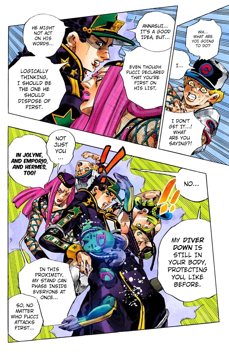JoJo's Bizarre Adventure Part 6 - Stone Ocean (Official Colored) Chapter 153 page 5 - Chapter 153: Made In Heaven Part 5