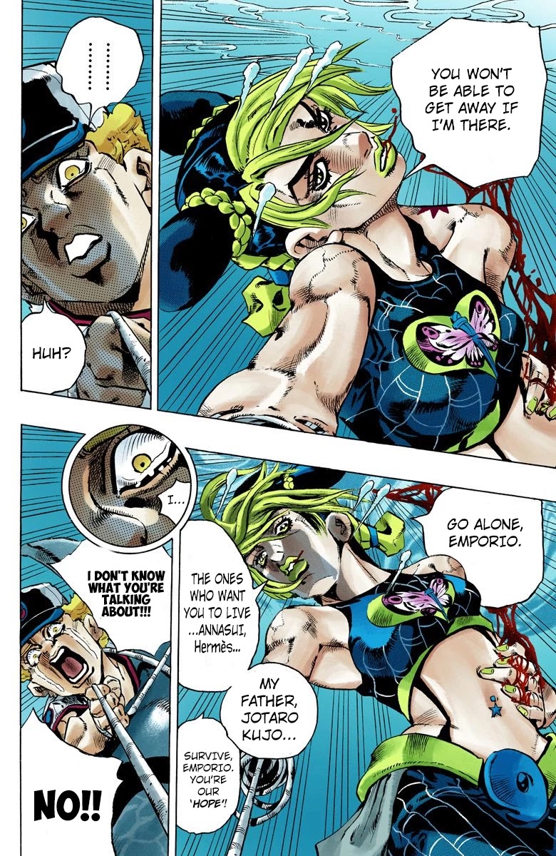 JoJo's Bizarre Adventure Part 6 - Stone Ocean (Official Colored) Chapter 155 page 10 - Chapter 155: Made In Heaven Part 7