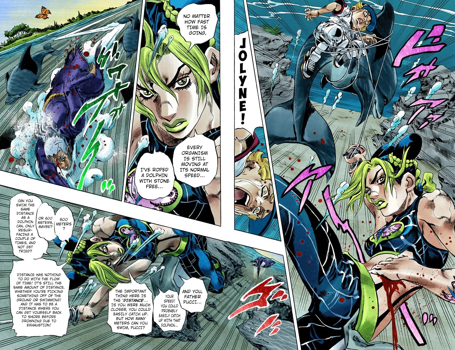 JoJo's Bizarre Adventure Part 6 - Stone Ocean (Official Colored) Chapter 155 page 7 - Chapter 155: Made In Heaven Part 7