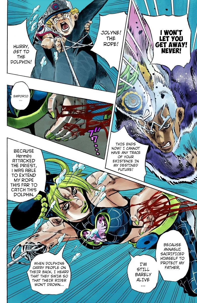JoJo's Bizarre Adventure Part 6 - Stone Ocean (Official Colored) Chapter 155 page 8 - Chapter 155: Made In Heaven Part 7