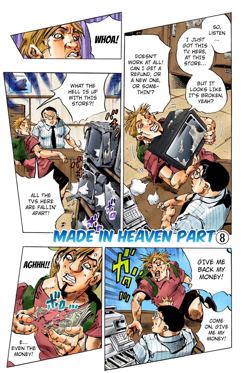 JoJo's Bizarre Adventure Part 6 - Stone Ocean (Official Colored) Chapter 156 page 1 - Chapter 156: Made In Heaven Part 8
