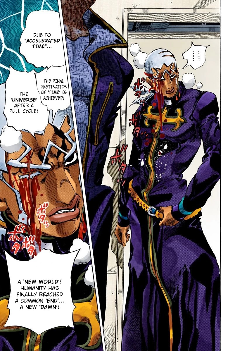JoJo's Bizarre Adventure Part 6 - Stone Ocean (Official Colored) Chapter 156 page 14 - Chapter 156: Made In Heaven Part 8