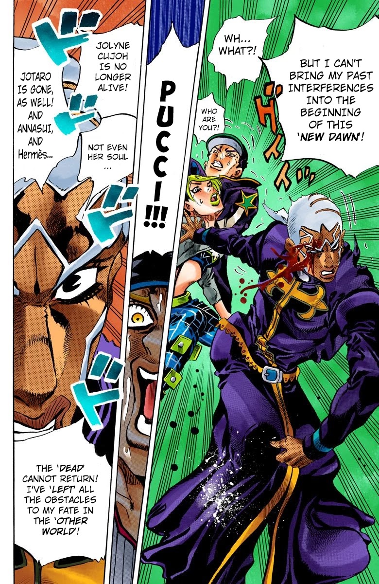 JoJo's Bizarre Adventure Part 6 - Stone Ocean (Official Colored) Chapter 156 page 15 - Chapter 156: Made In Heaven Part 8