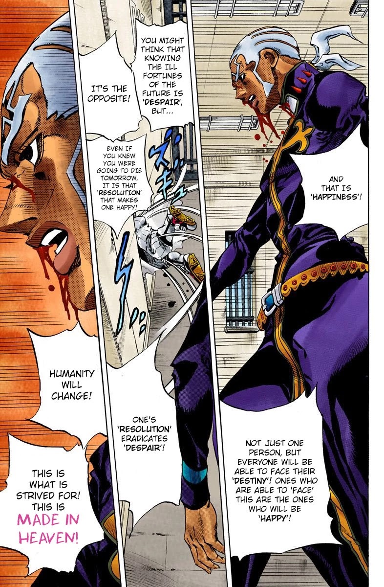 JoJo's Bizarre Adventure Part 6 - Stone Ocean (Official Colored) Chapter 157 page 9 - Chapter 157: Made In Heaven Part 9