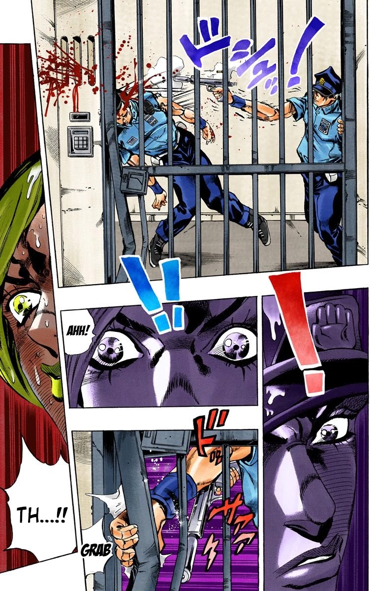 JoJo's Bizarre Adventure Part 6 - Stone Ocean (Official Colored) Chapter 18 page 10 - Chapter 18: The Visitor Part 8