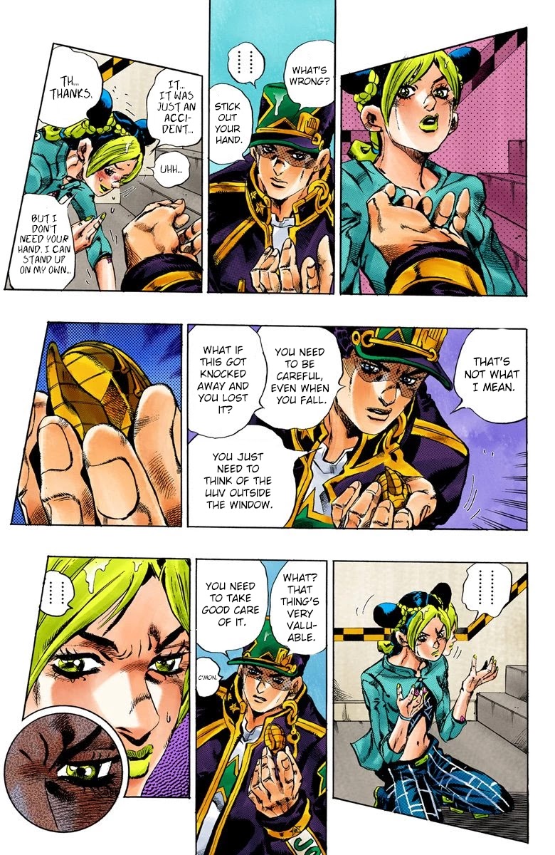 JoJo's Bizarre Adventure Part 6 - Stone Ocean (Official Colored) Chapter 18 page 6 - Chapter 18: The Visitor Part 8