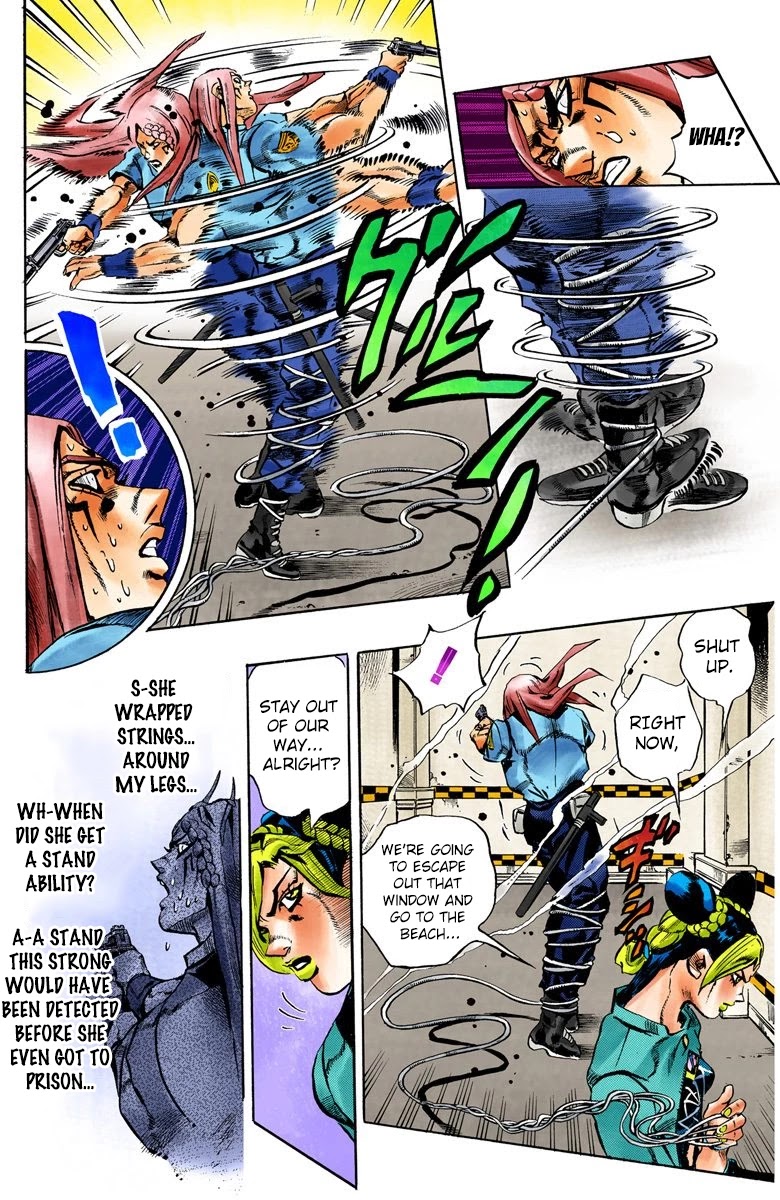 JoJo's Bizarre Adventure Part 6 - Stone Ocean (Official Colored) Chapter 19 page 17 - Chapter 19: The Visitor Part 9