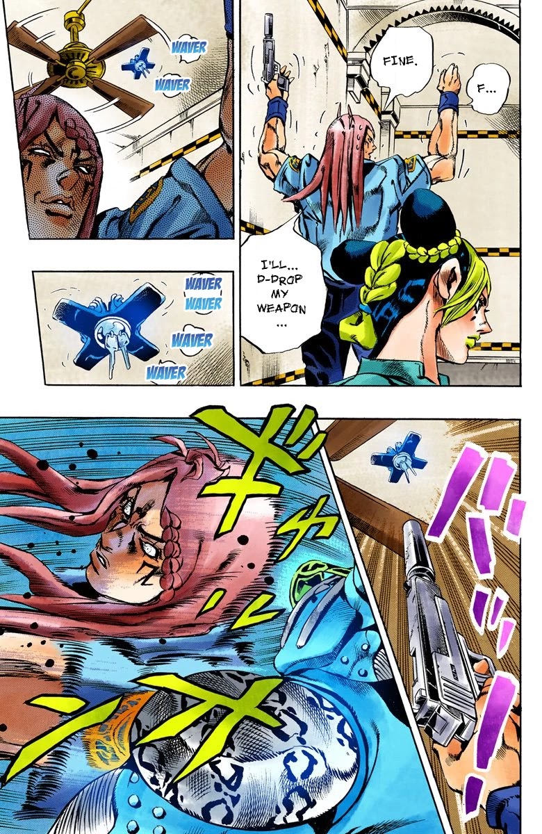 JoJo's Bizarre Adventure Part 6 - Stone Ocean (Official Colored) Chapter 19 page 18 - Chapter 19: The Visitor Part 9