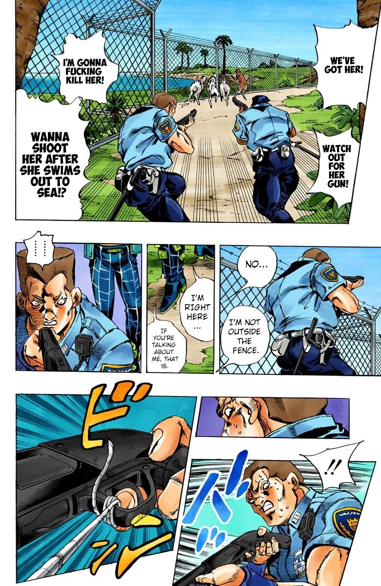 JoJo's Bizarre Adventure Part 6 - Stone Ocean (Official Colored) Chapter 20 page 10 - Chapter 20: Prisoner of Love