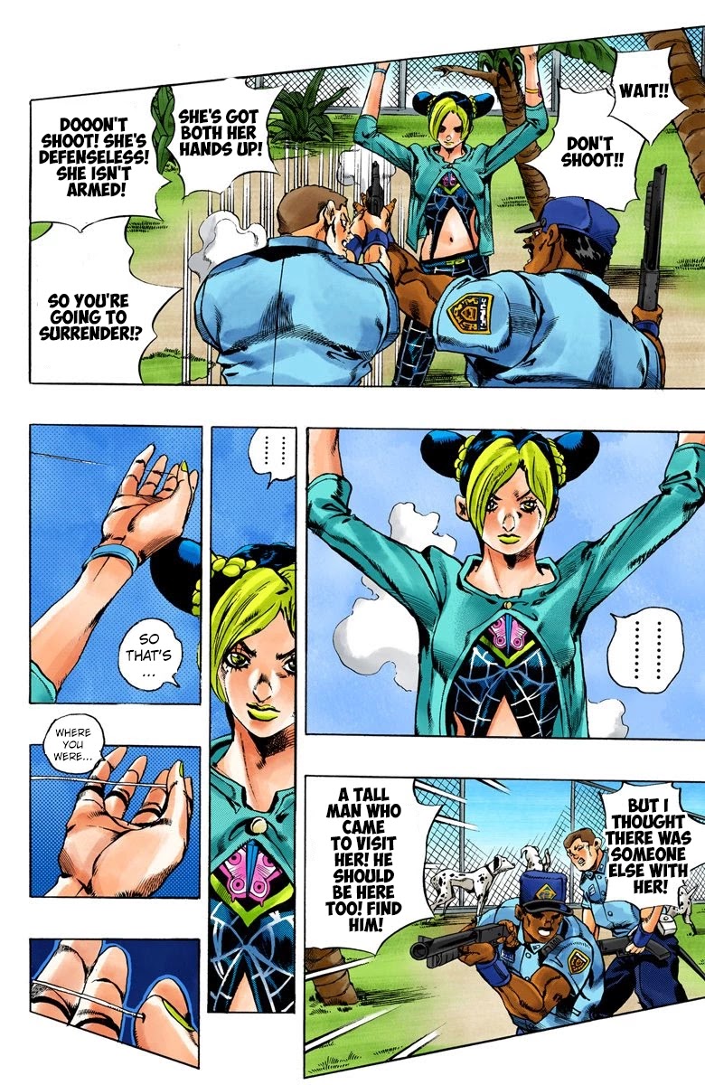 JoJo's Bizarre Adventure Part 6 - Stone Ocean (Official Colored) Chapter 20 page 12 - Chapter 20: Prisoner of Love