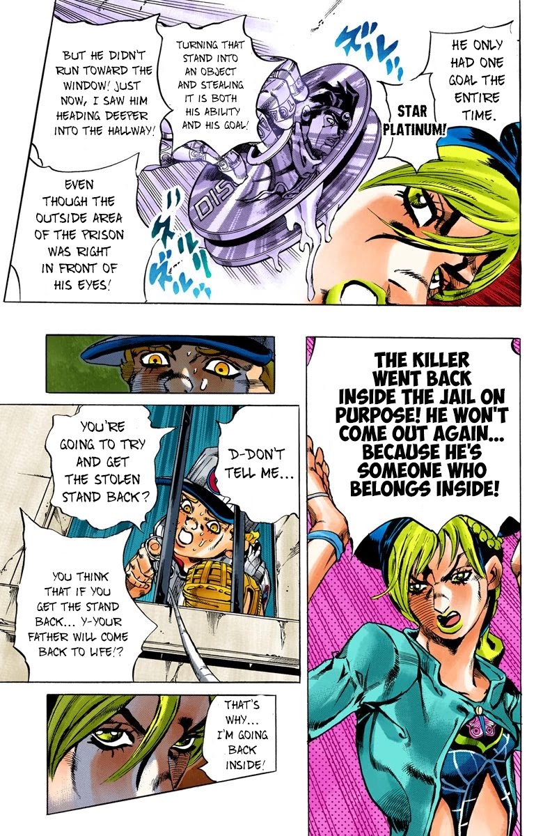 JoJo's Bizarre Adventure Part 6 - Stone Ocean (Official Colored) Chapter 20 page 15 - Chapter 20: Prisoner of Love