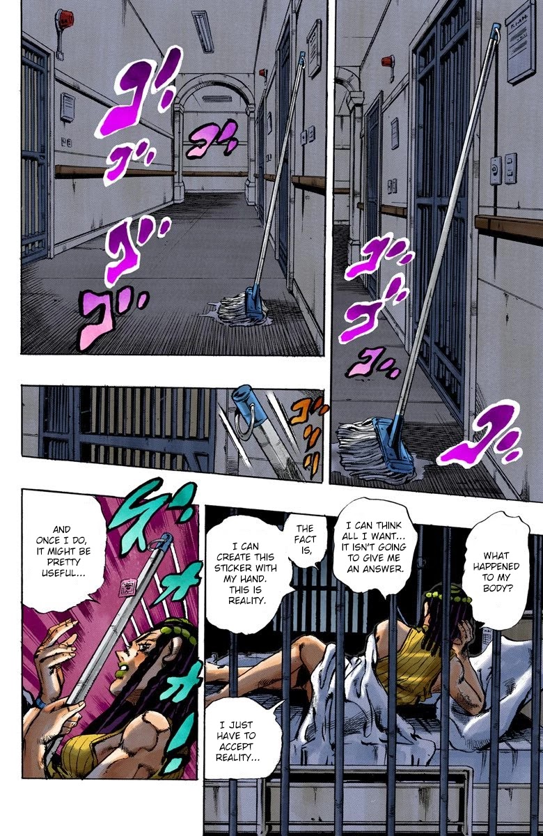 JoJo's Bizarre Adventure Part 6 - Stone Ocean (Official Colored) Chapter 21 page 19 - Chapter 21: Hermès' Sticker Part 1