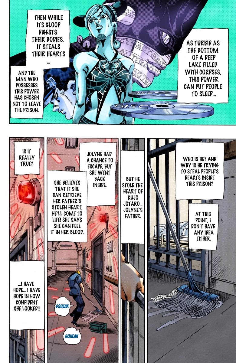 JoJo's Bizarre Adventure Part 6 - Stone Ocean (Official Colored) Chapter 21 page 3 - Chapter 21: Hermès' Sticker Part 1