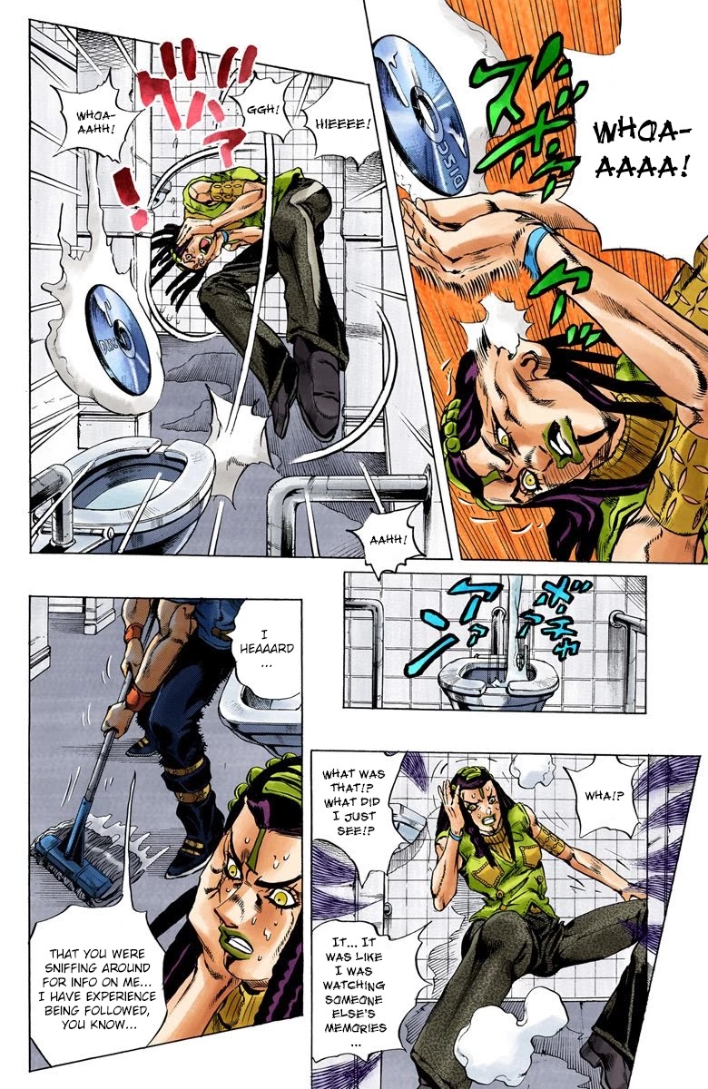 JoJo's Bizarre Adventure Part 6 - Stone Ocean (Official Colored) Chapter 22 page 13 - Chapter 22: Hermès' Sticker Part 2