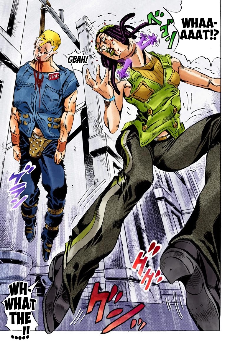 JoJo's Bizarre Adventure Part 6 - Stone Ocean (Official Colored) Chapter 22 page 20 - Chapter 22: Hermès' Sticker Part 2