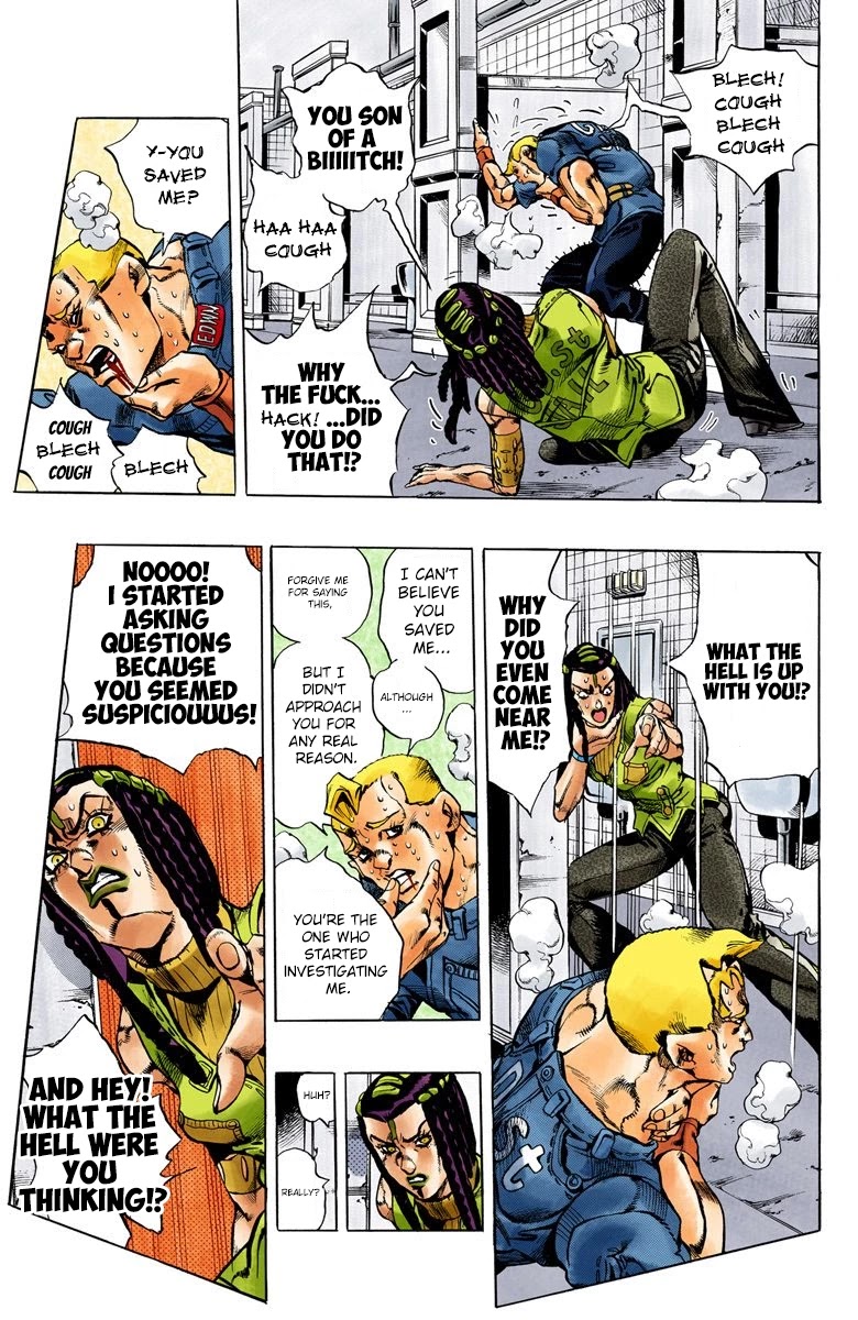 JoJo's Bizarre Adventure Part 6 - Stone Ocean (Official Colored) Chapter 23 page 10 - Chapter 23: Hermès' Sticker Part 3
