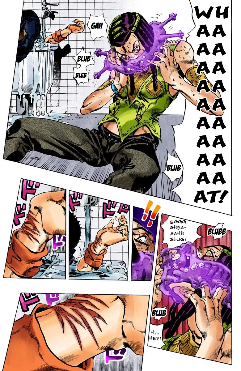JoJo's Bizarre Adventure Part 6 - Stone Ocean (Official Colored) Chapter 23 page 14 - Chapter 23: Hermès' Sticker Part 3