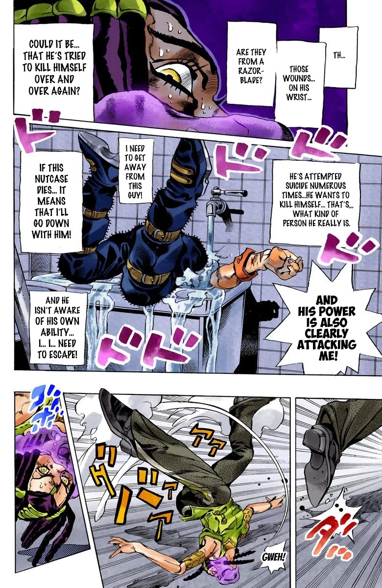 JoJo's Bizarre Adventure Part 6 - Stone Ocean (Official Colored) Chapter 23 page 15 - Chapter 23: Hermès' Sticker Part 3