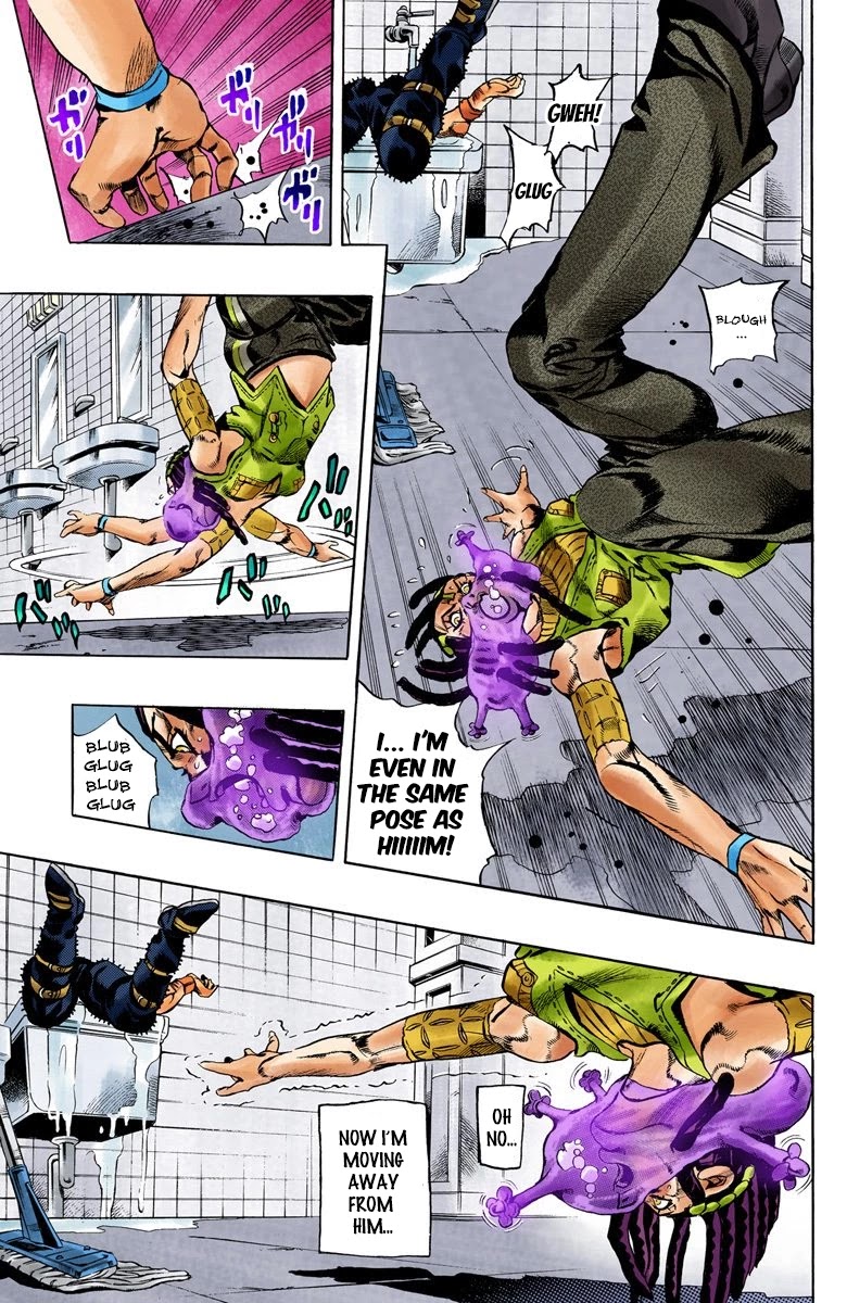 JoJo's Bizarre Adventure Part 6 - Stone Ocean (Official Colored) Chapter 23 page 16 - Chapter 23: Hermès' Sticker Part 3