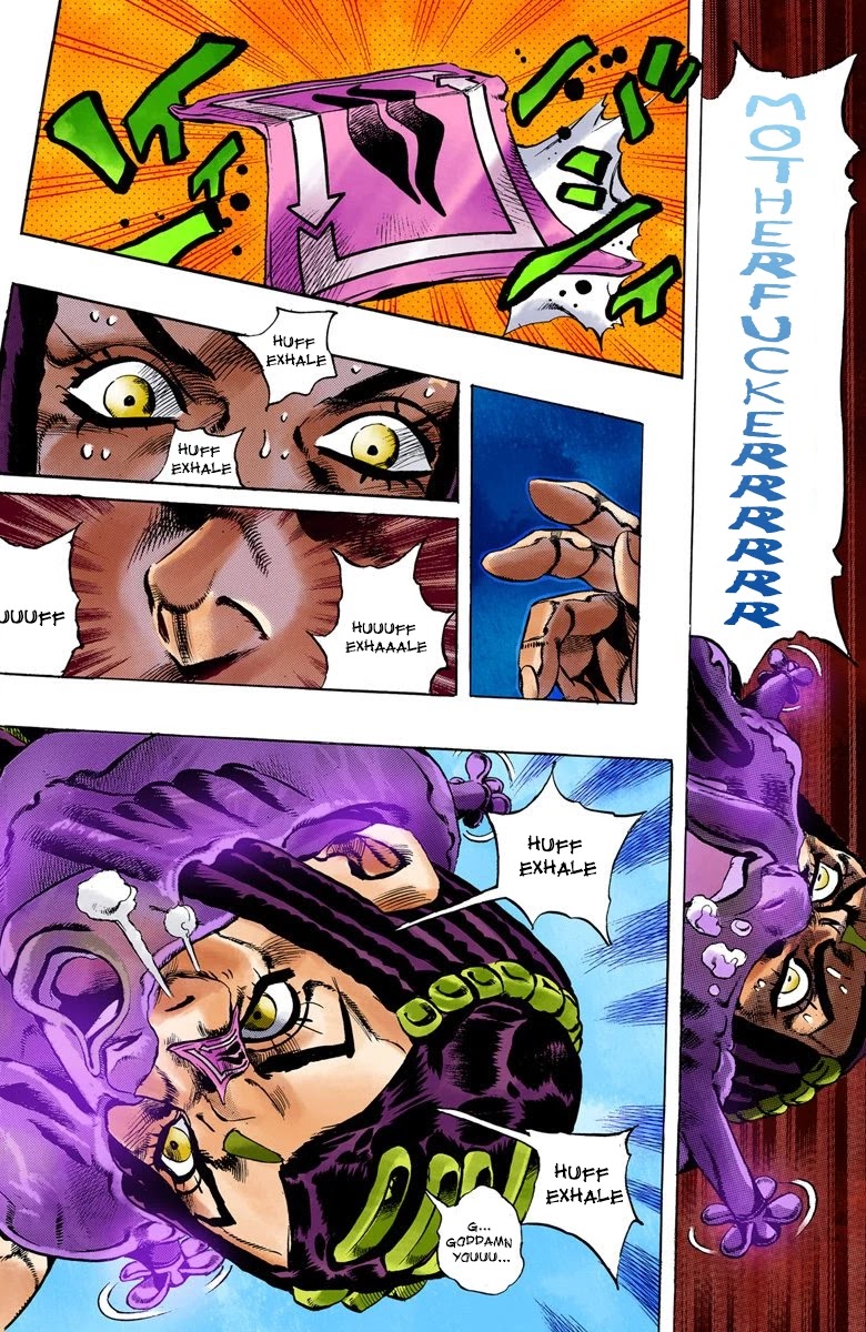 JoJo's Bizarre Adventure Part 6 - Stone Ocean (Official Colored) Chapter 23 page 17 - Chapter 23: Hermès' Sticker Part 3