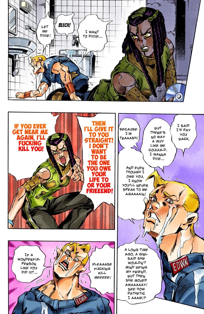 JoJo's Bizarre Adventure Part 6 - Stone Ocean (Official Colored) Chapter 23 page 19 - Chapter 23: Hermès' Sticker Part 3