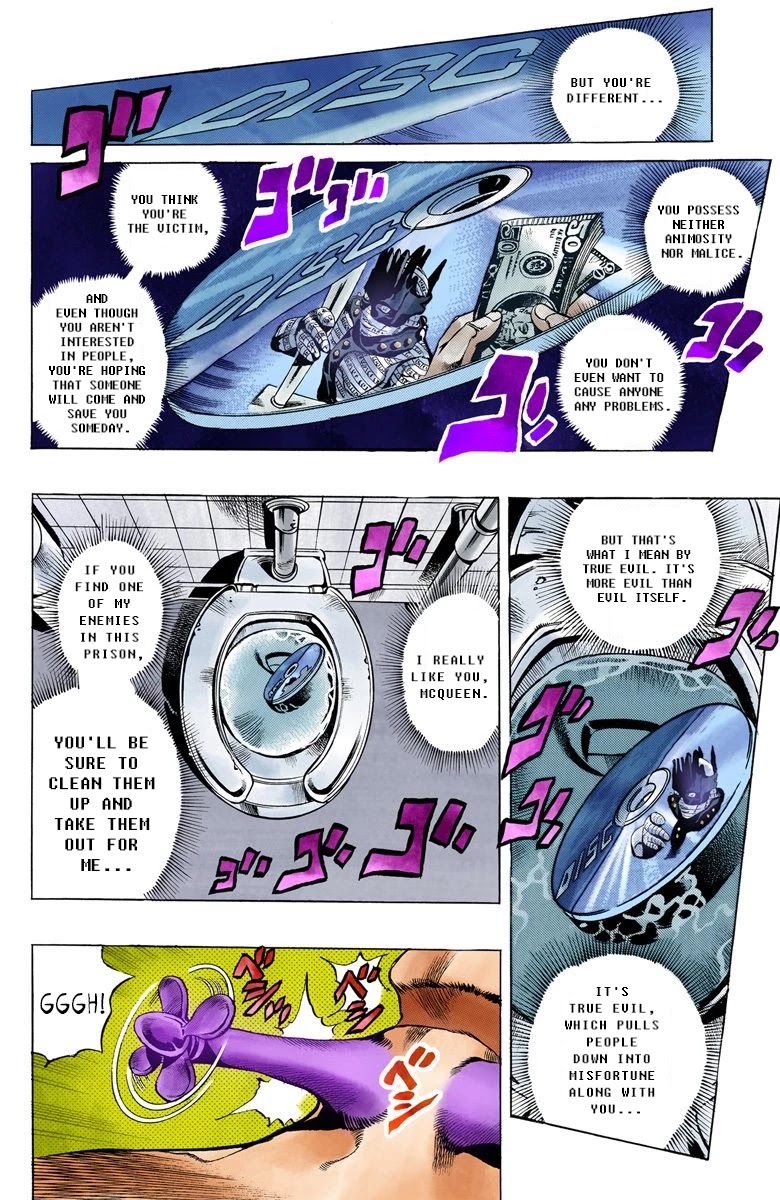 JoJo's Bizarre Adventure Part 6 - Stone Ocean (Official Colored) Chapter 23 page 3 - Chapter 23: Hermès' Sticker Part 3
