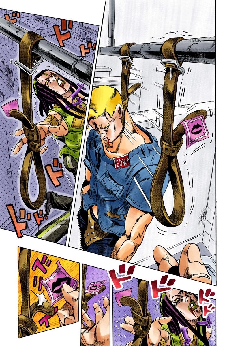 JoJo's Bizarre Adventure Part 6 - Stone Ocean (Official Colored) Chapter 23 page 8 - Chapter 23: Hermès' Sticker Part 3