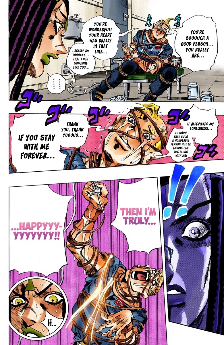 JoJo's Bizarre Adventure Part 6 - Stone Ocean (Official Colored) Chapter 25 page 13 - Chapter 25: Hermès' Sticker Part 5