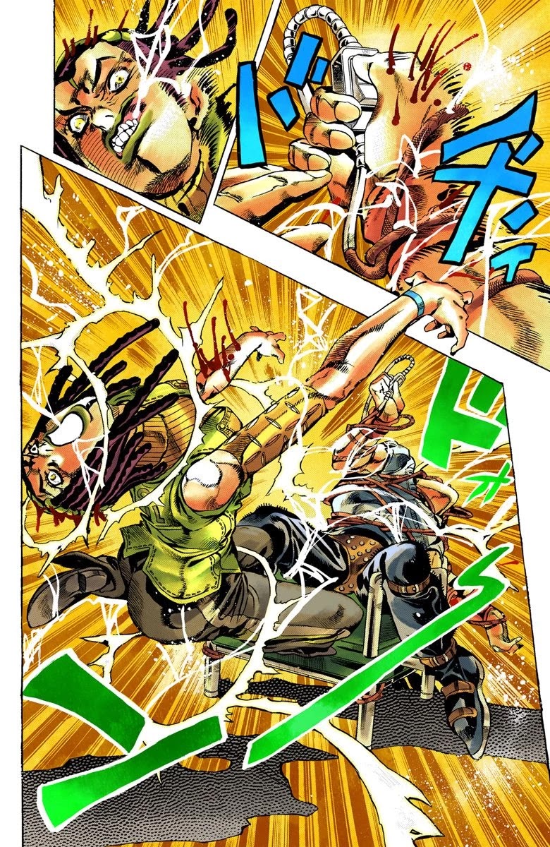 JoJo's Bizarre Adventure Part 6 - Stone Ocean (Official Colored) Chapter 25 page 15 - Chapter 25: Hermès' Sticker Part 5