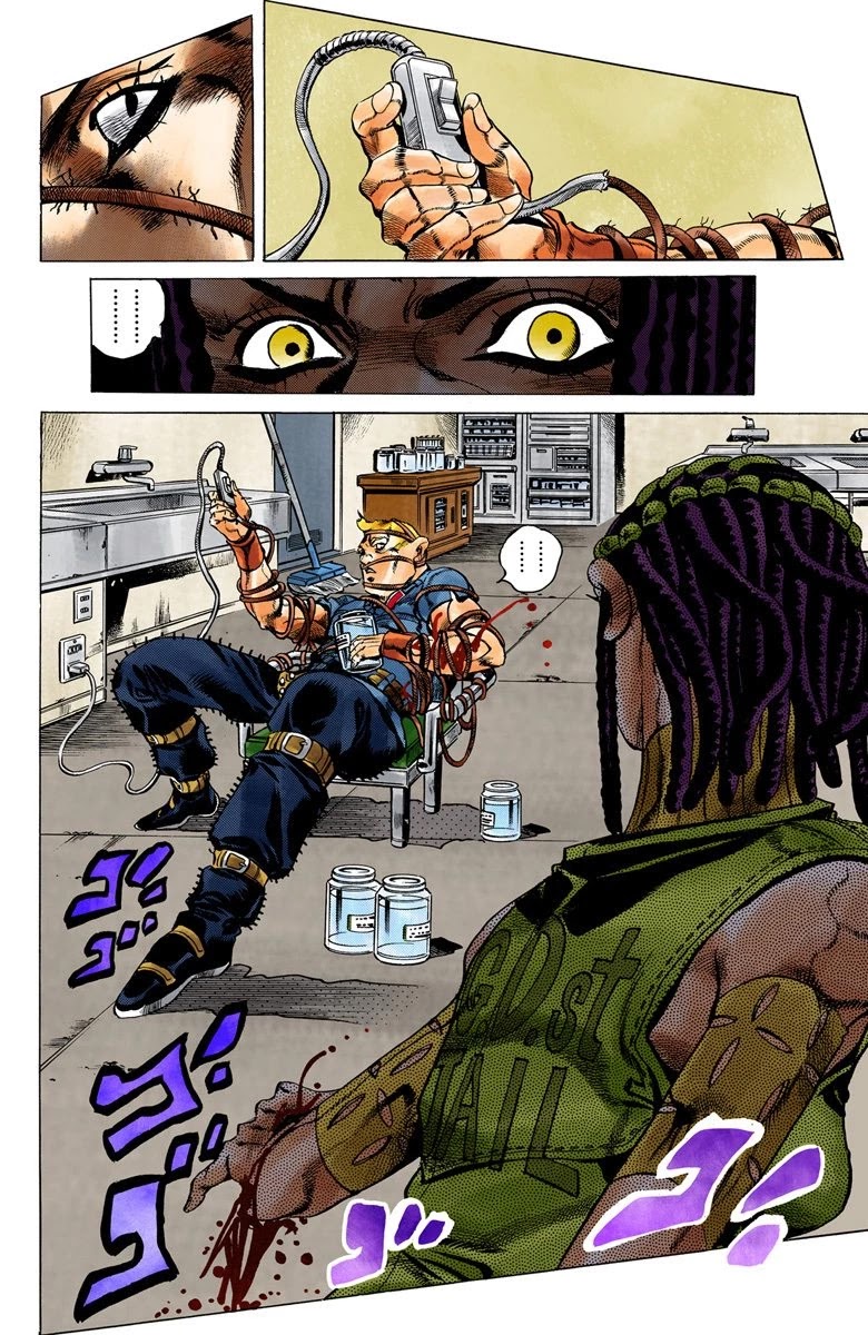 JoJo's Bizarre Adventure Part 6 - Stone Ocean (Official Colored) Chapter 25 page 5 - Chapter 25: Hermès' Sticker Part 5