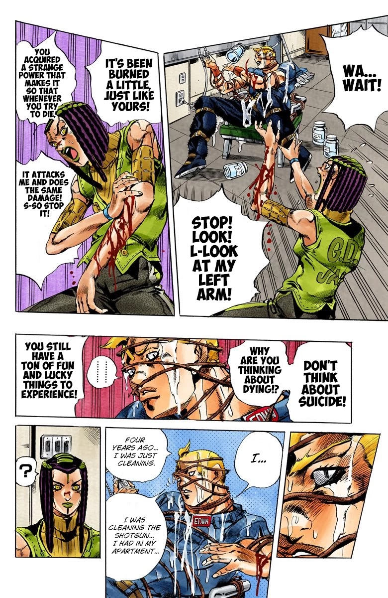 JoJo's Bizarre Adventure Part 6 - Stone Ocean (Official Colored) Chapter 25 page 7 - Chapter 25: Hermès' Sticker Part 5