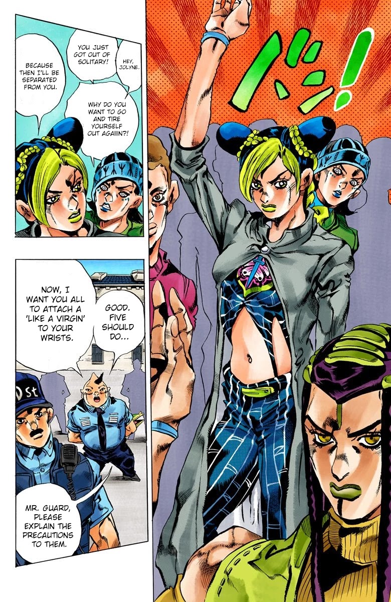 JoJo's Bizarre Adventure Part 6 - Stone Ocean (Official Colored) Chapter 26 page 10 - Chapter 26: There are Six of Us! Part 1