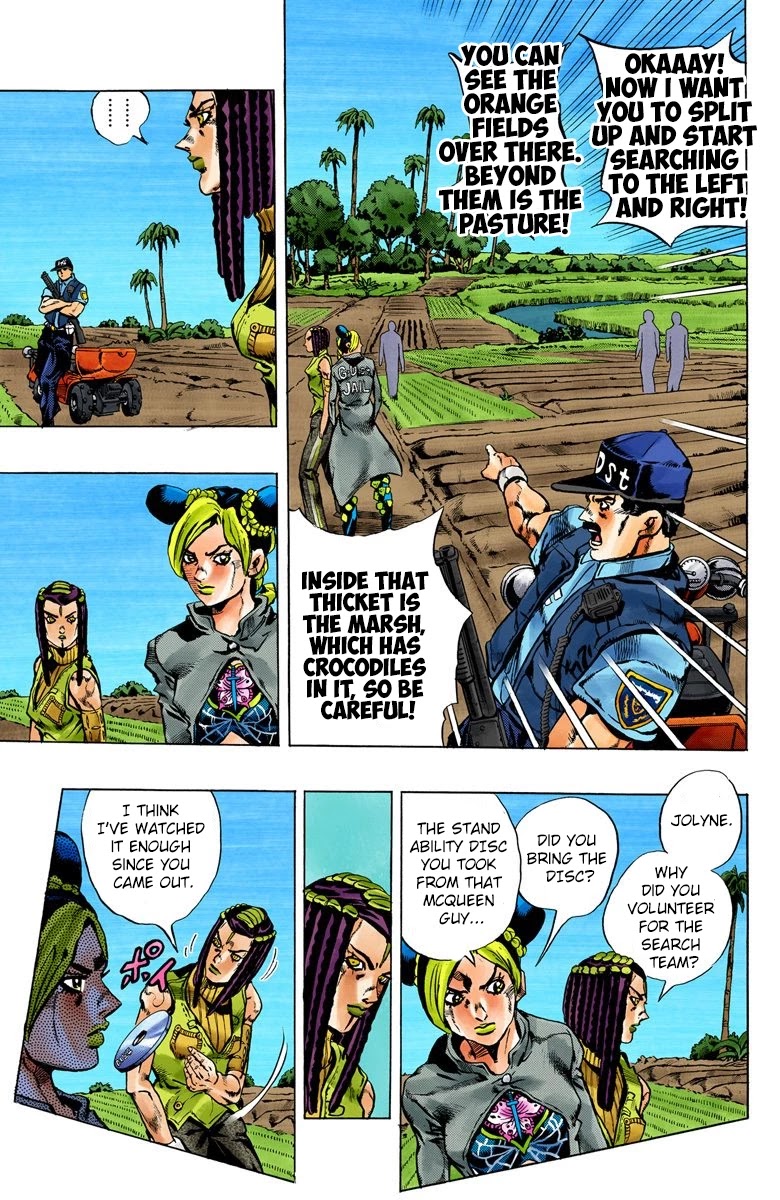 JoJo's Bizarre Adventure Part 6 - Stone Ocean (Official Colored) Chapter 26 page 13 - Chapter 26: There are Six of Us! Part 1