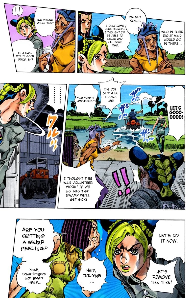 JoJo's Bizarre Adventure Part 6 - Stone Ocean (Official Colored) Chapter 27 page 12 - Chapter 27: There are Six of Us! Part 2
