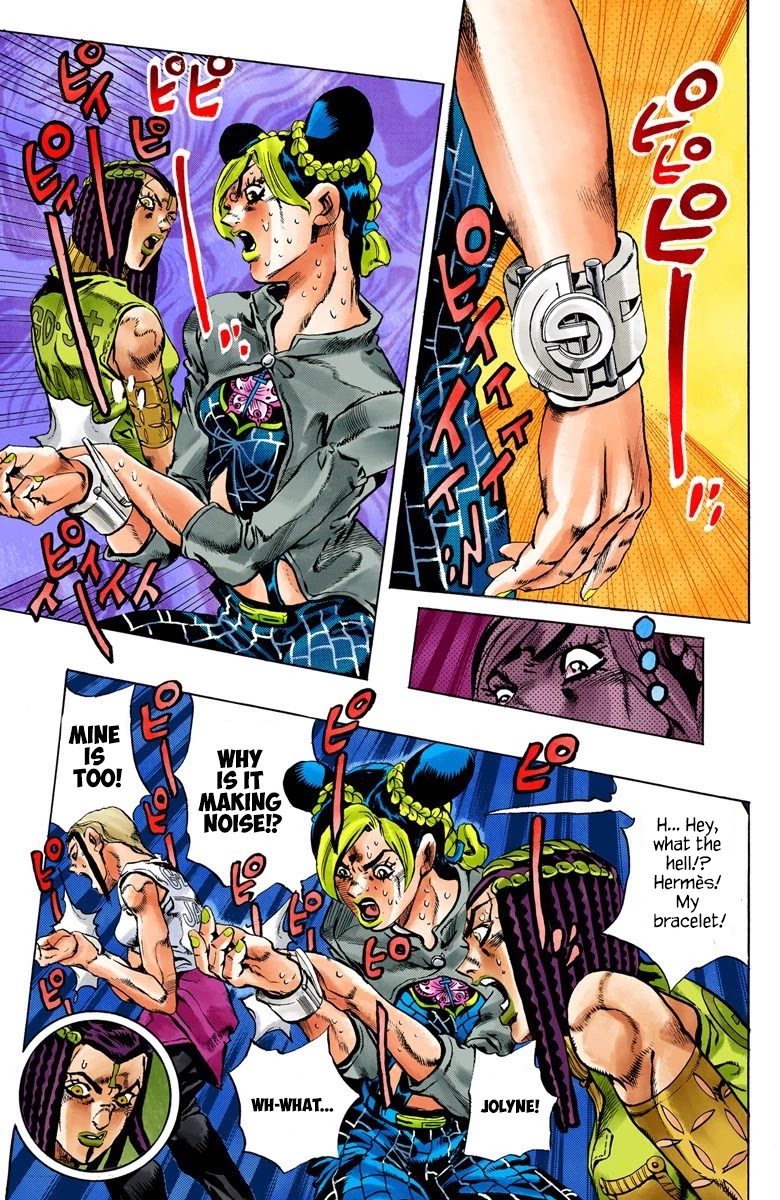 JoJo's Bizarre Adventure Part 6 - Stone Ocean (Official Colored) Chapter 27 page 18 - Chapter 27: There are Six of Us! Part 2
