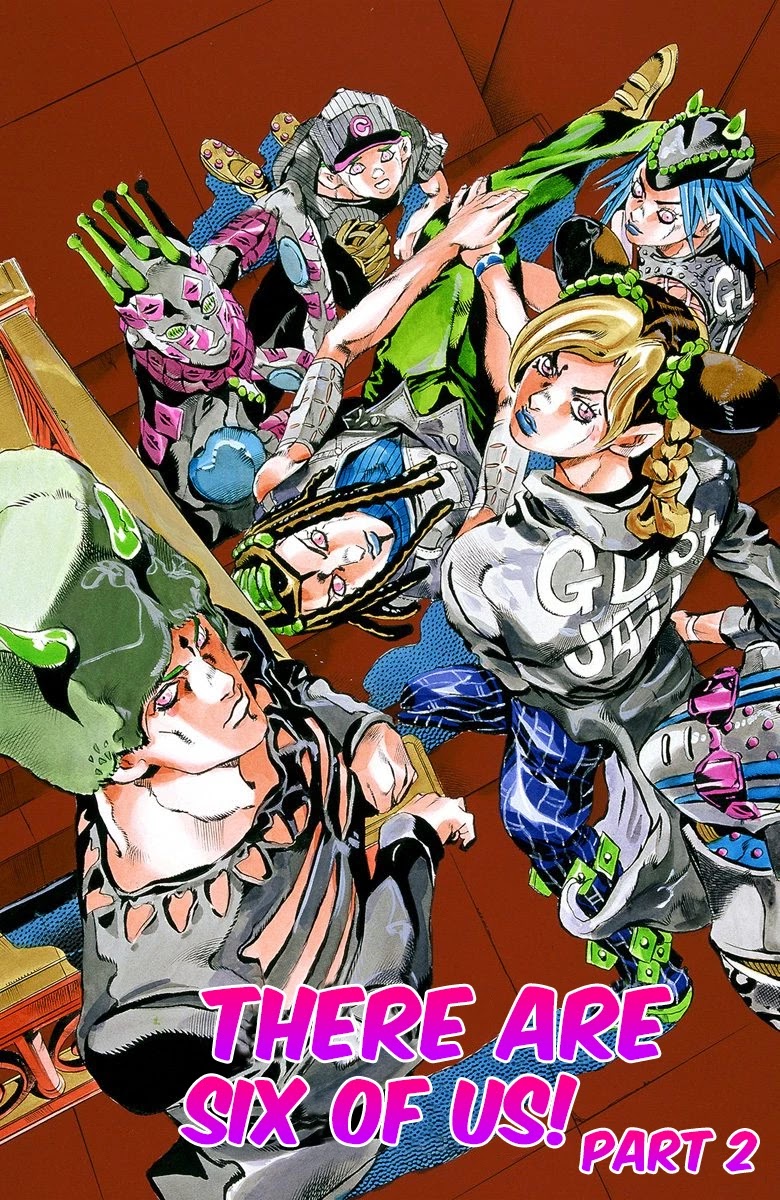 JoJo's Bizarre Adventure Part 6 - Stone Ocean (Official Colored) Chapter 27 page 2 - Chapter 27: There are Six of Us! Part 2