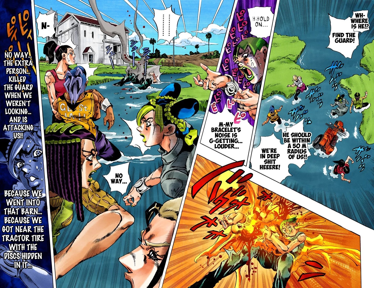 JoJo's Bizarre Adventure Part 6 - Stone Ocean (Official Colored) Chapter 27 page 21 - Chapter 27: There are Six of Us! Part 2