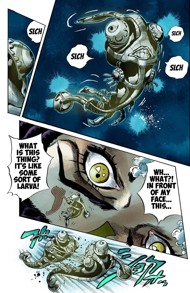 JoJo's Bizarre Adventure Part 6 - Stone Ocean (Official Colored) Chapter 28 page 12 - Chapter 28: There are Six of Us! Part 3