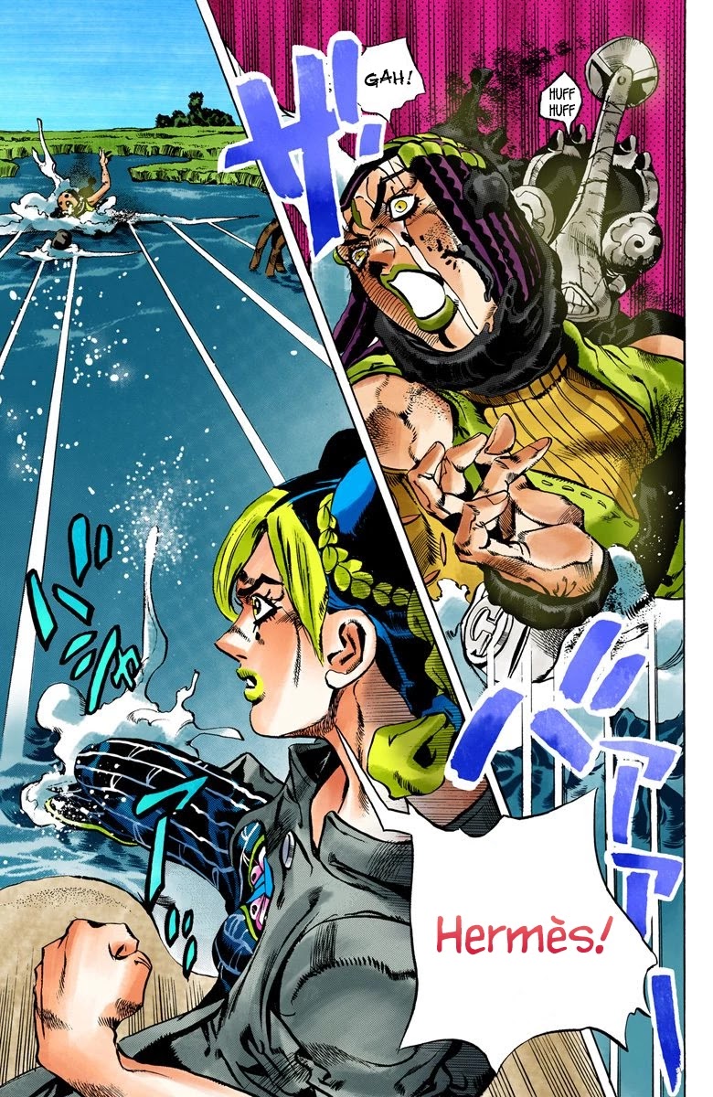 JoJo's Bizarre Adventure Part 6 - Stone Ocean (Official Colored) Chapter 28 page 15 - Chapter 28: There are Six of Us! Part 3