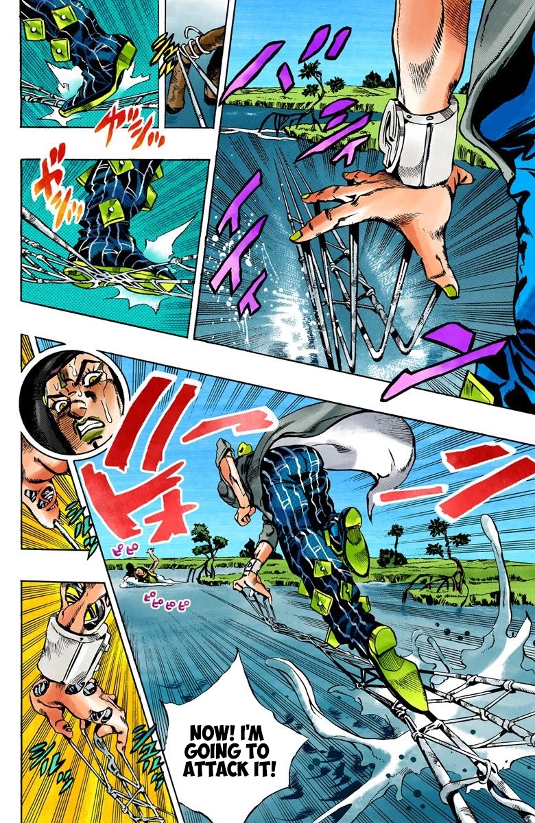 JoJo's Bizarre Adventure Part 6 - Stone Ocean (Official Colored) Chapter 28 page 18 - Chapter 28: There are Six of Us! Part 3