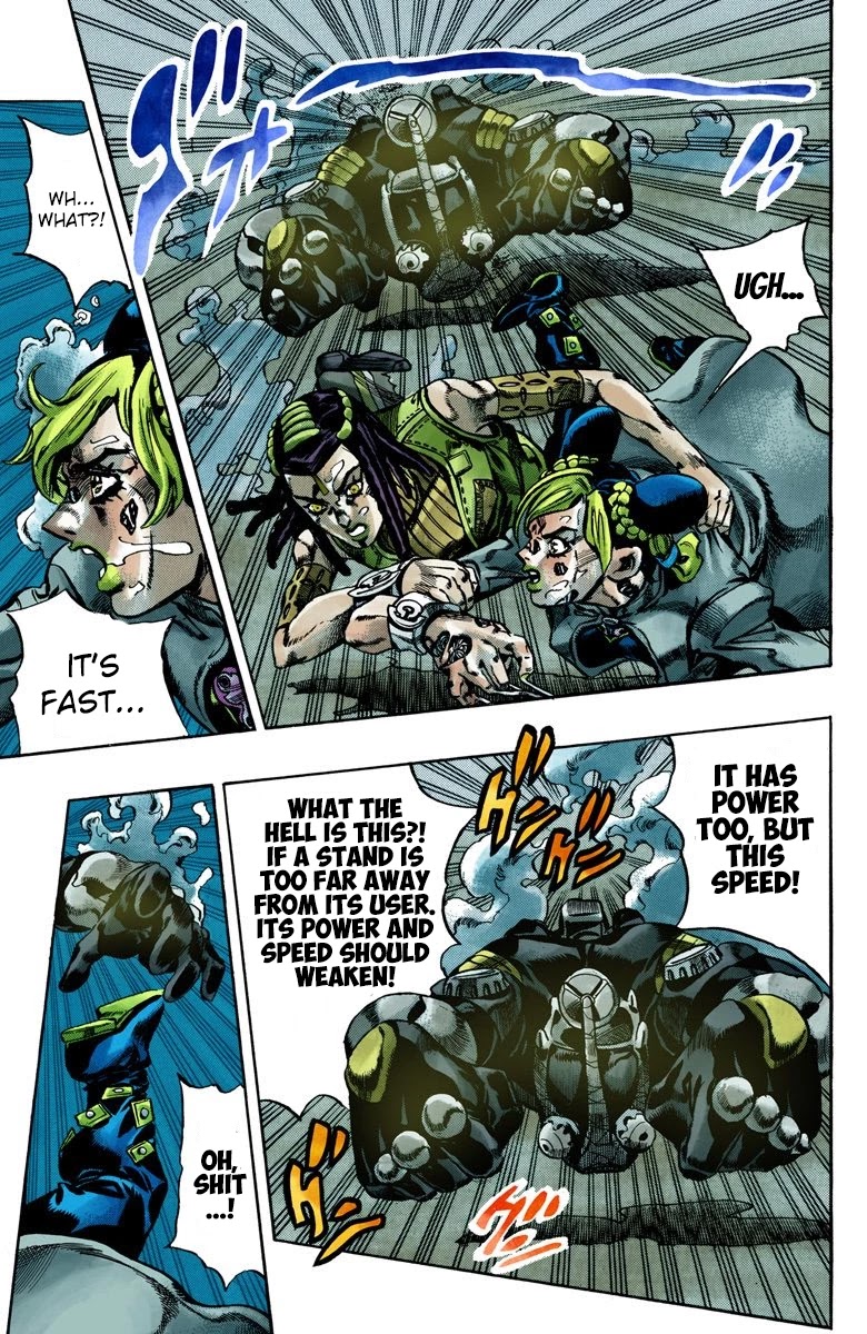 JoJo's Bizarre Adventure Part 6 - Stone Ocean (Official Colored) Chapter 29 page 12 - Chapter 29: There are Six of Us! Part 4